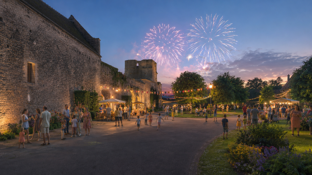 Fête du village le soir