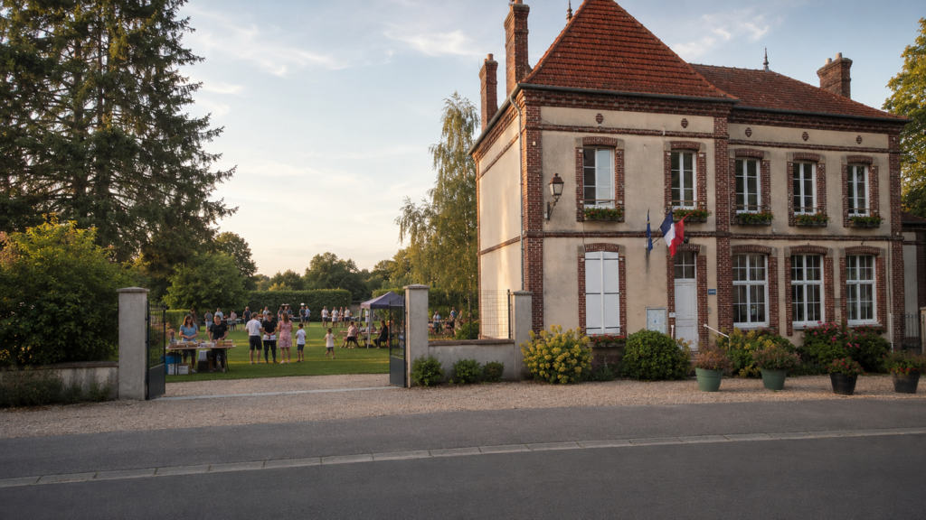 Fêtes sur pelouse mairie