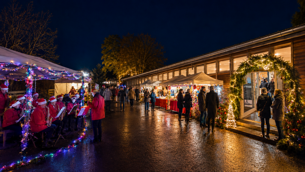 Marché noel salle des fêtes nuit